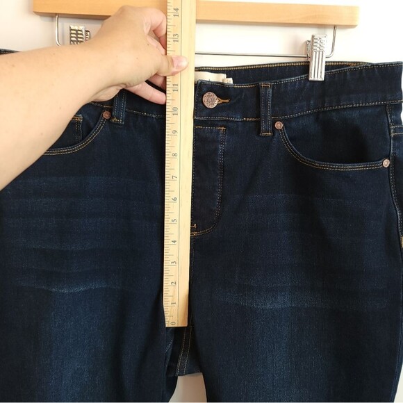 Soft Surroundings Relaxed Straight Jeans Dark Wash Pull-On Stretchy Large - Picture 13 of 16